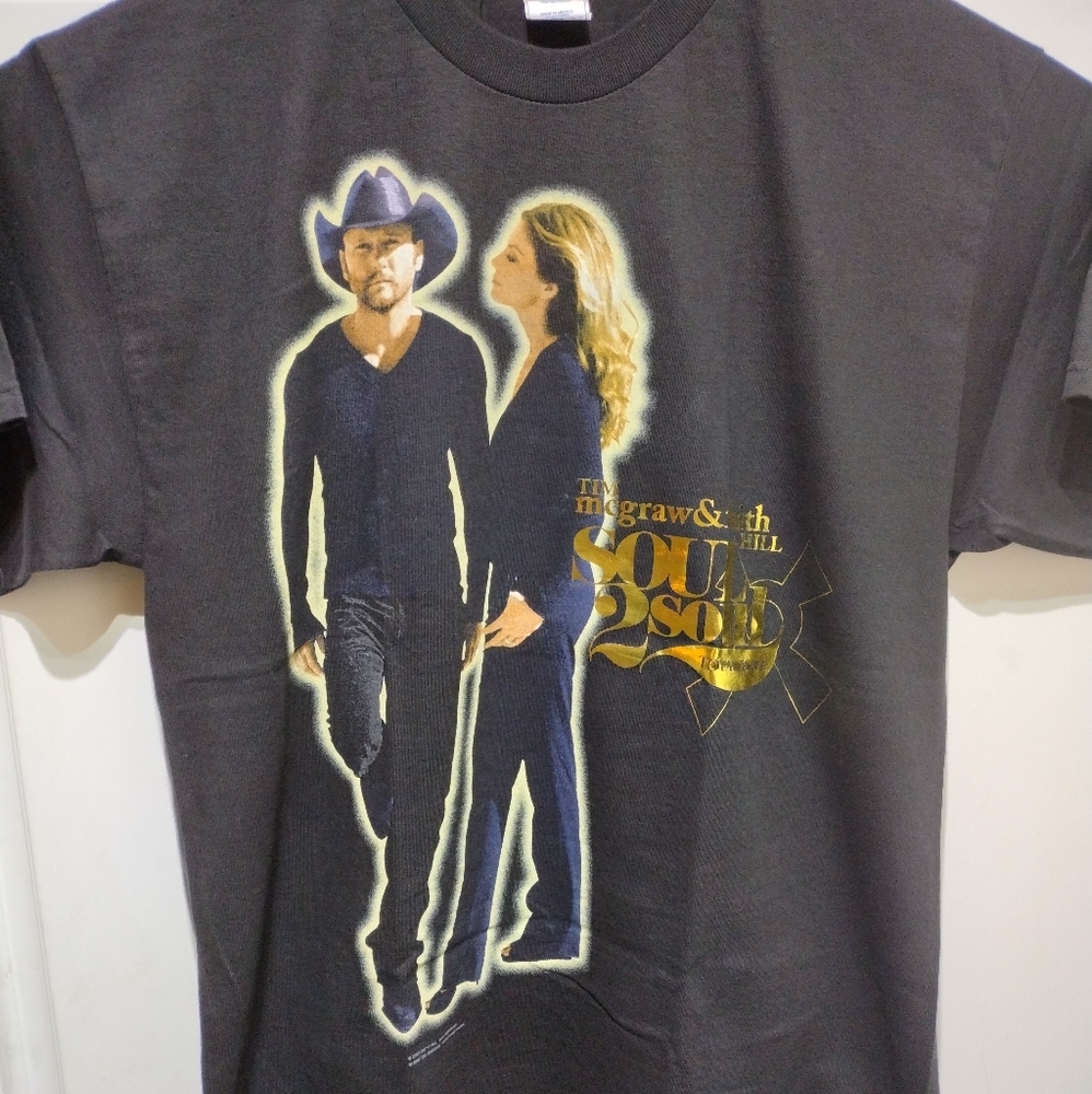 Tim McGraw Faith Hill Soul 2 Soul Tour 2007 T-shirt Size Large